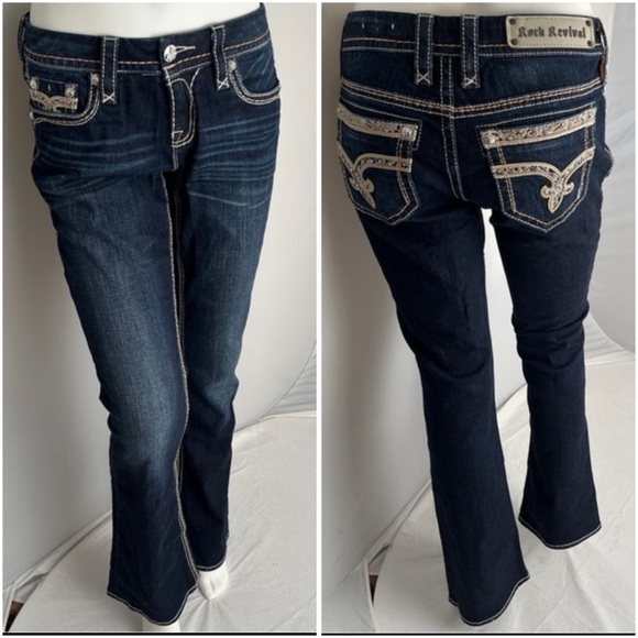 Rock Revival Sherry Easy Bootcut dark denim stretch jeans - Picture 3 of 16